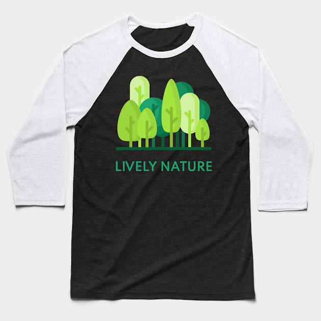 LIVELY NATURE FOREST Baseball T-Shirt by Lively Nature